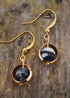 Boho Earrings, Dangle Earrings, Moon Blue Turquoise, Jasper, Lava